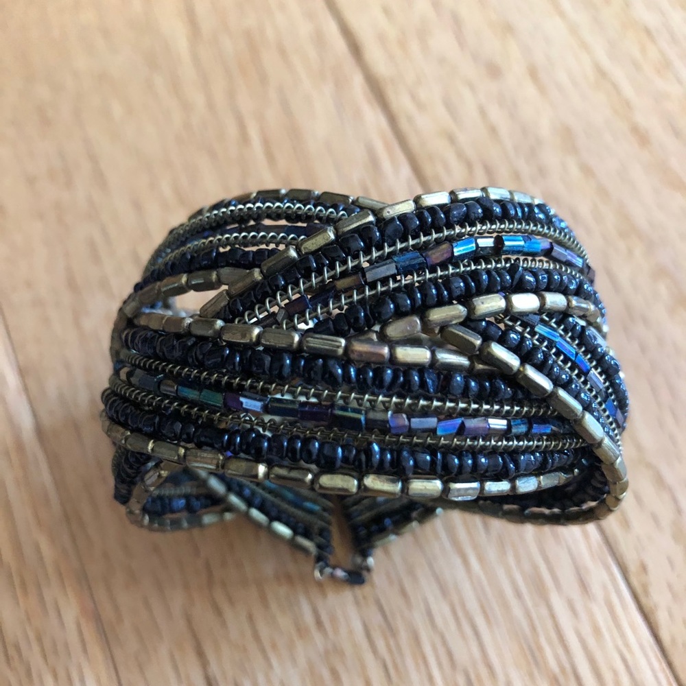 Multicolored Bead Cuff Bracelet